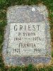 Griest:  Ronald Byron and Juanita Gertrude Chronister Griest  -Headstone